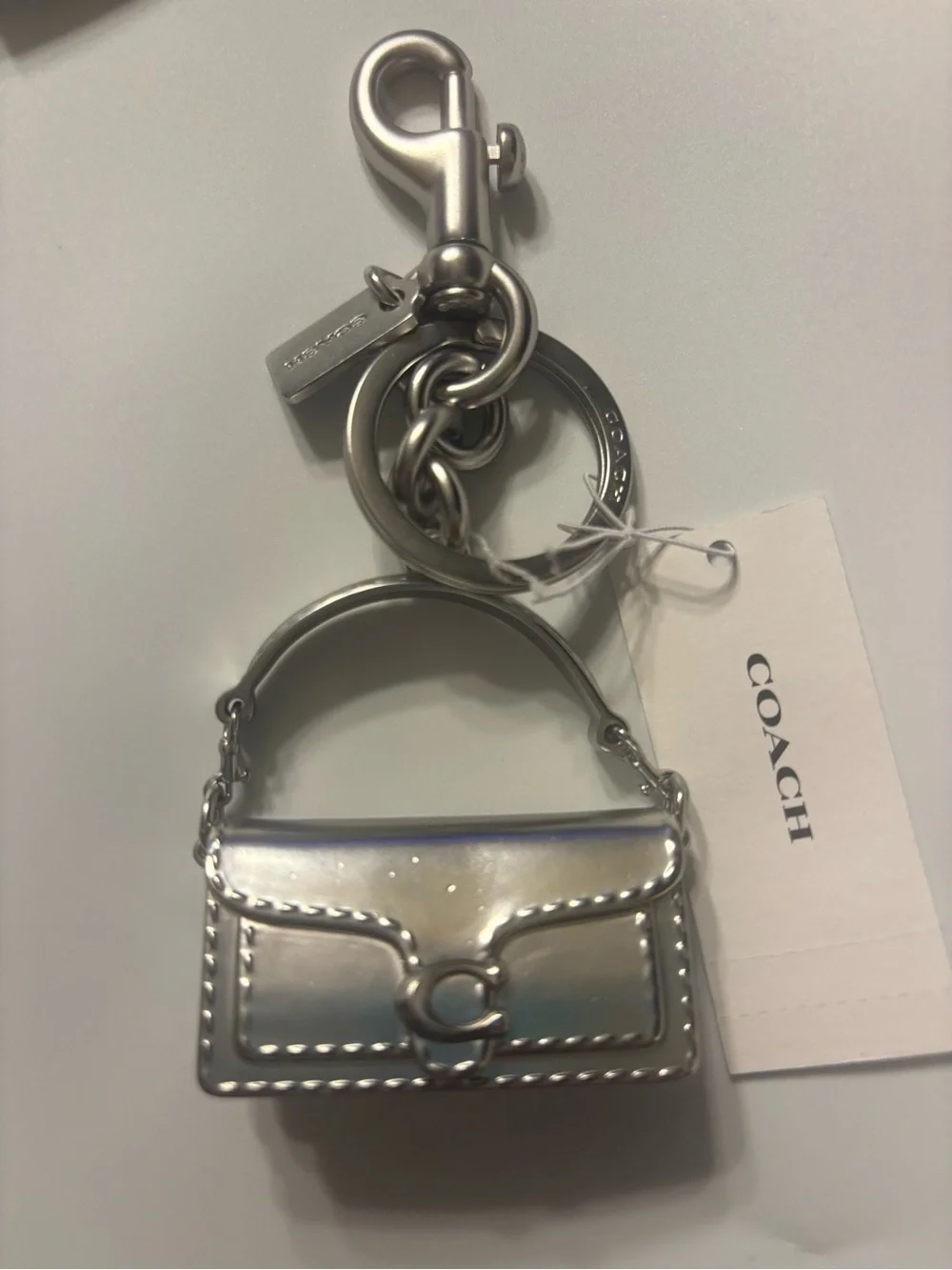 Coach Silver Mini Purse Bag Charm